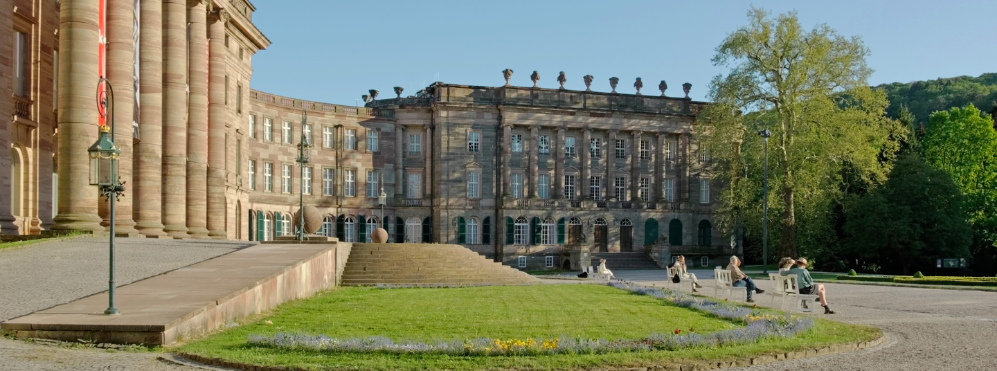 Schlossanlage im Bergpark Wilhelmshöhe in Kassel.
